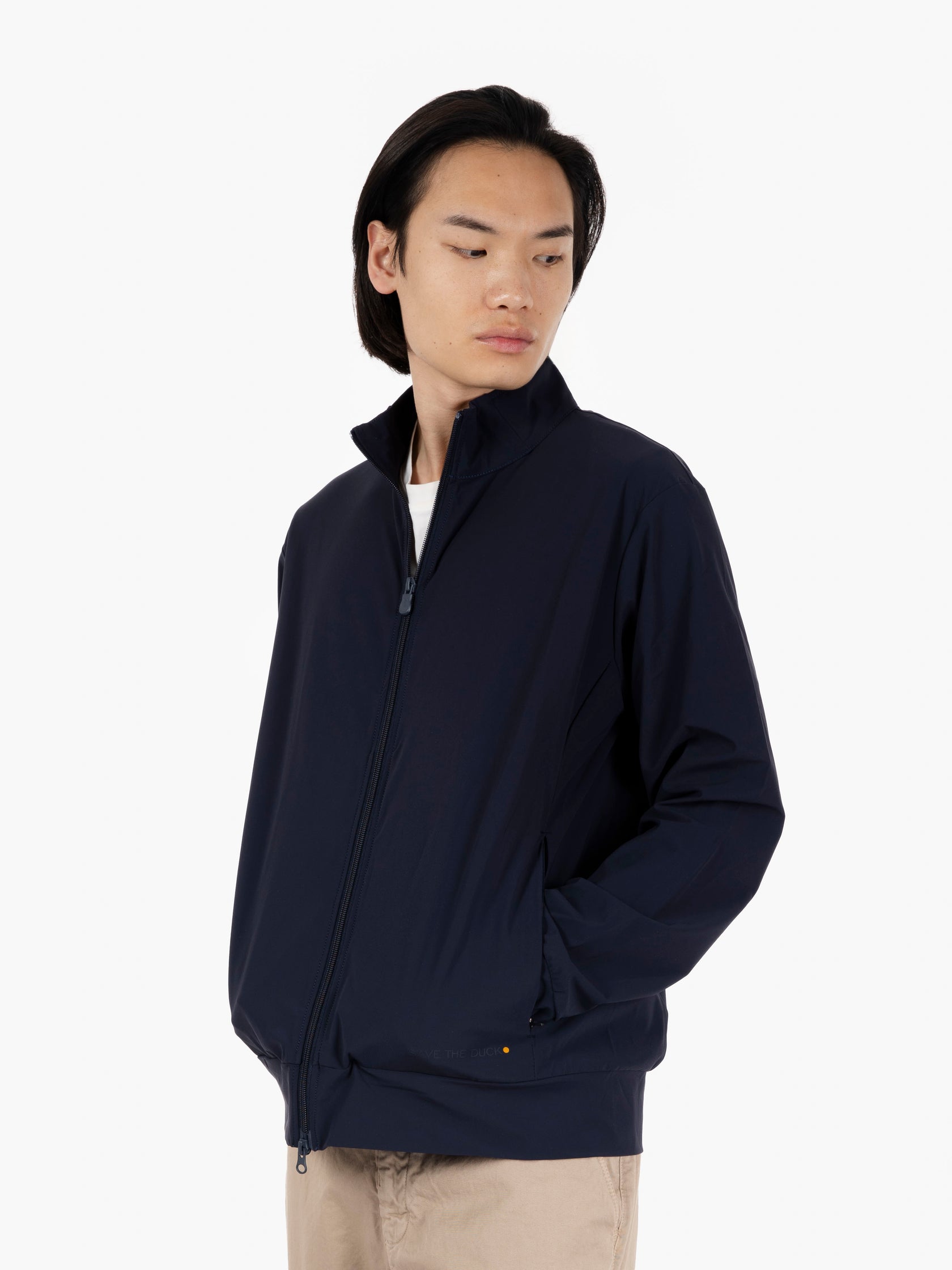 Giacca Tulio stand-up collar navy blu