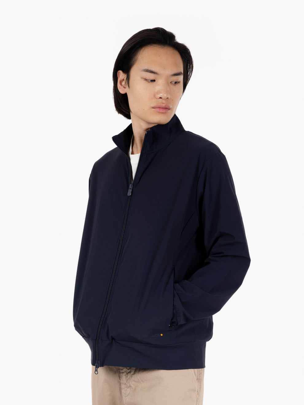 Giacca Tulio stand-up collar navy blu