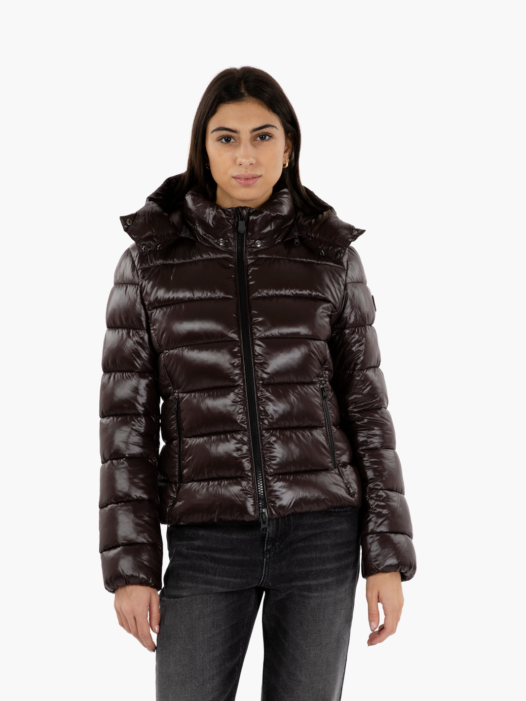 Hooded jacket Cosmary brown / black