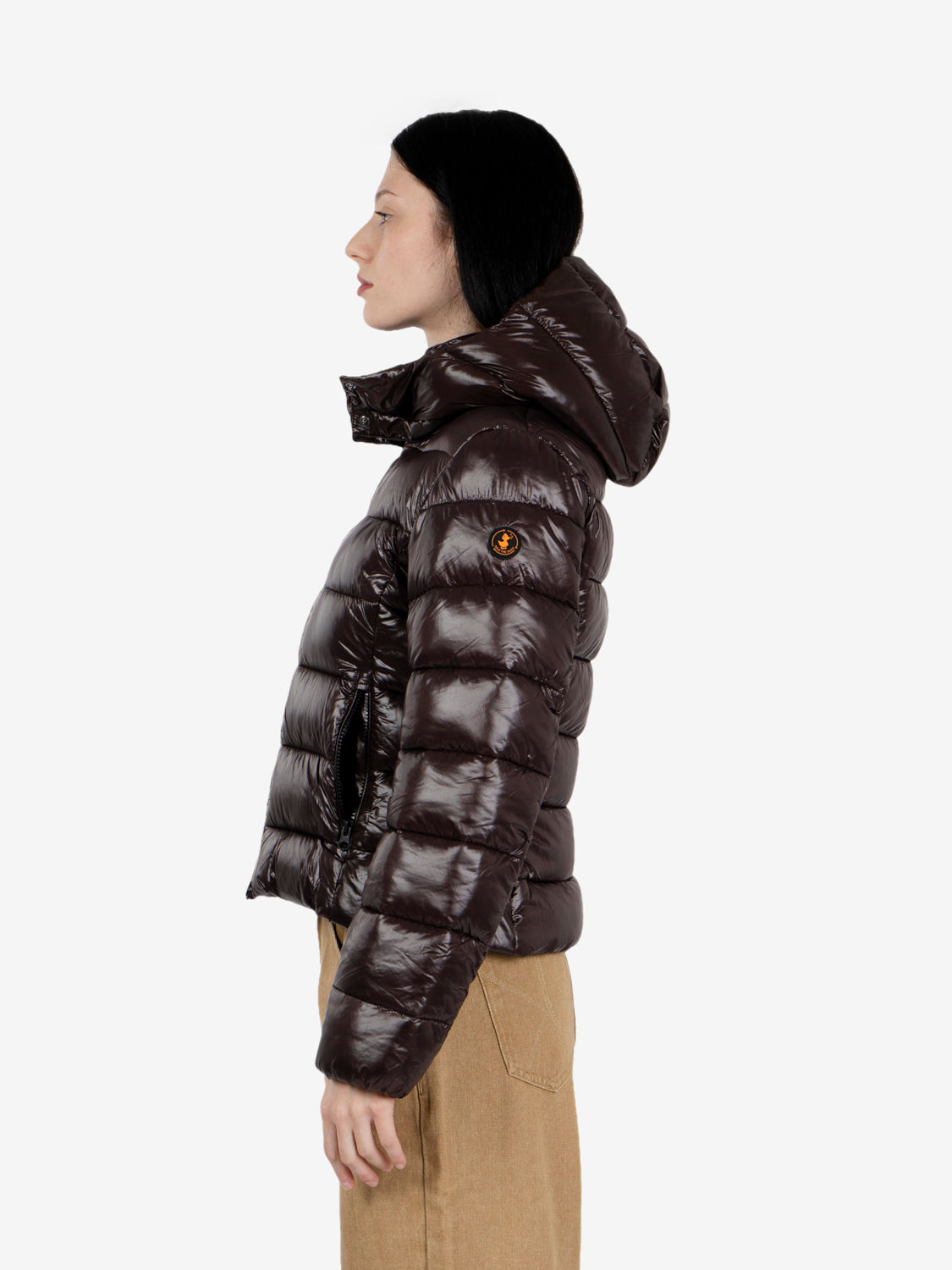 Hooded jacket Cosmary brown / black