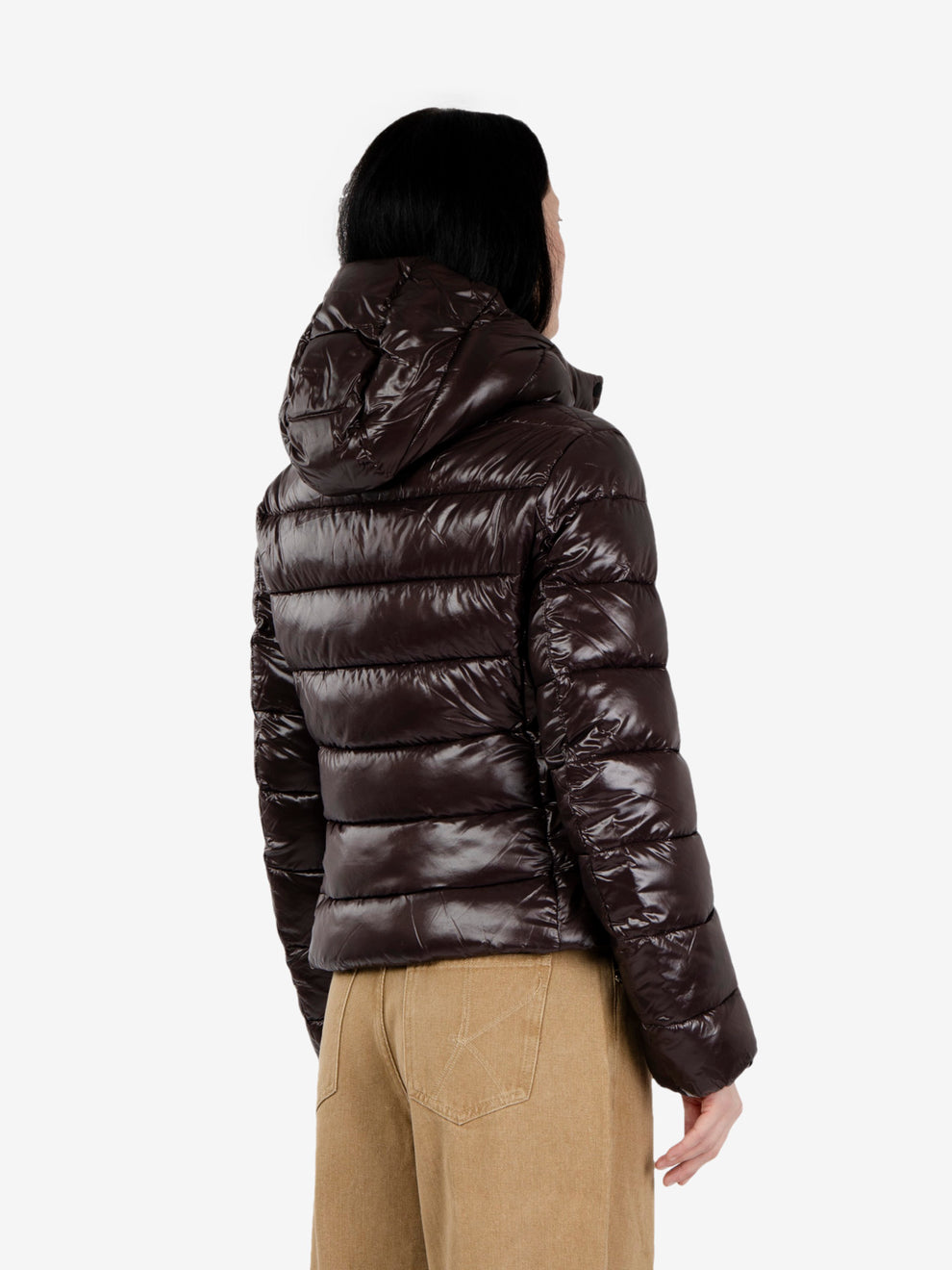Hooded jacket Cosmary brown / black