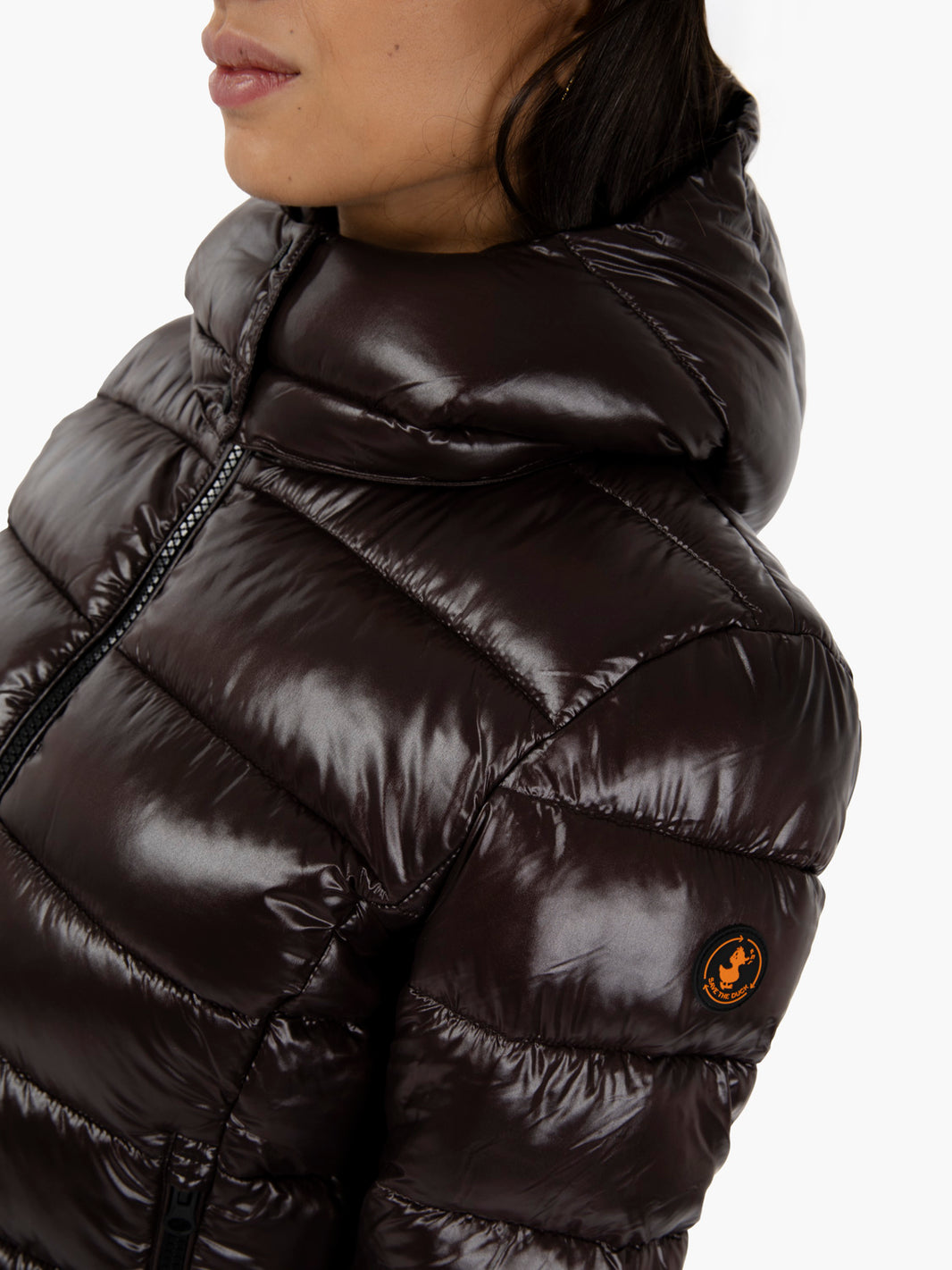 Hooded jacket Cosmary brown / black
