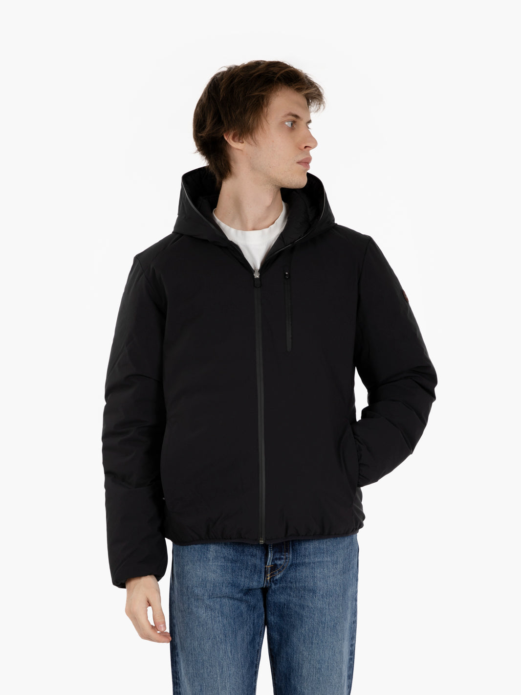 Hooded jacket Ezra reversible black