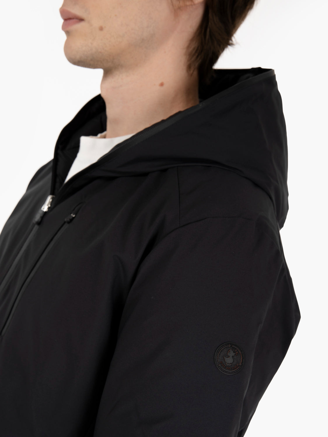 Hooded jacket Ezra reversible black