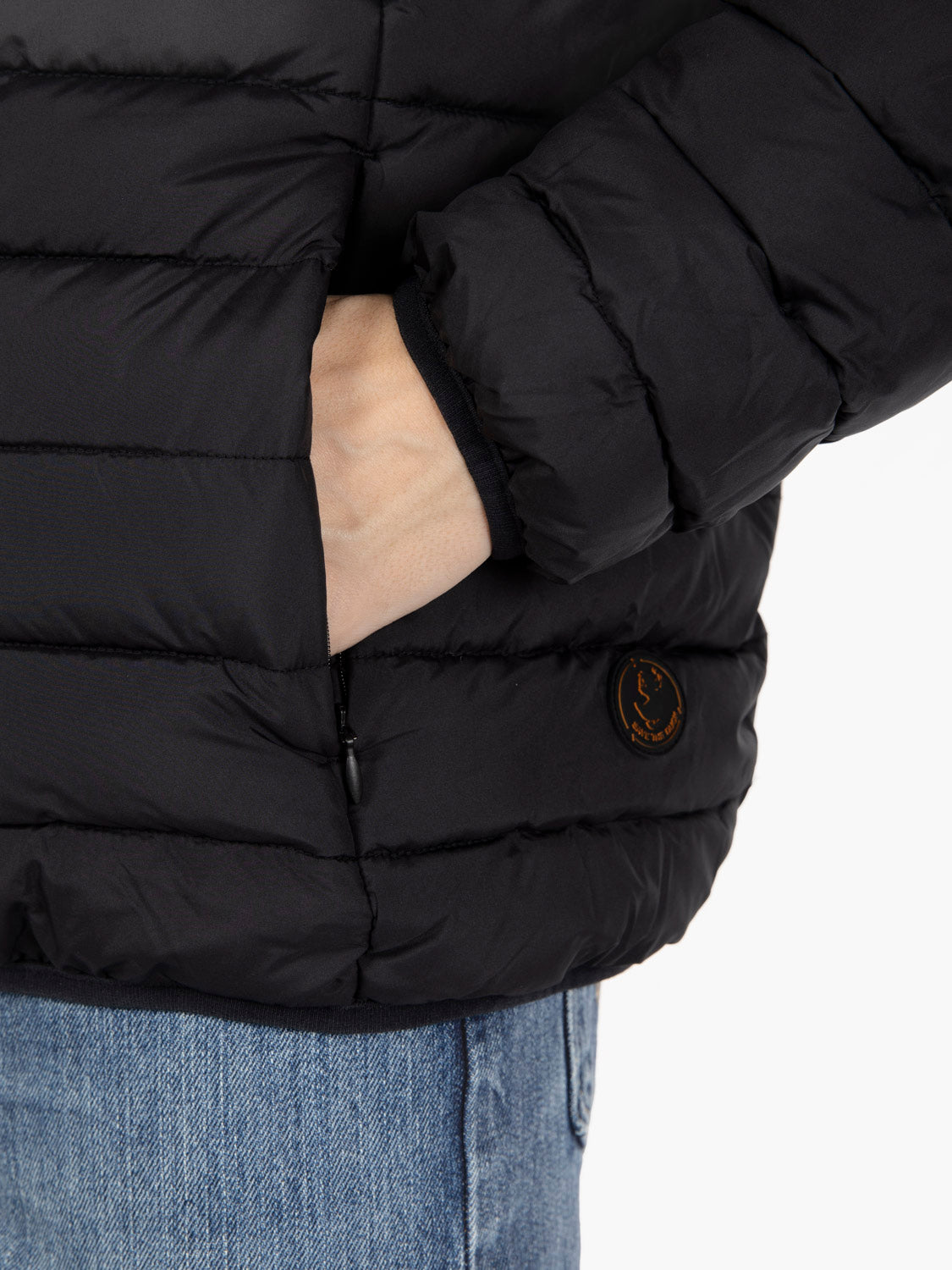 Hooded jacket Ezra reversible black