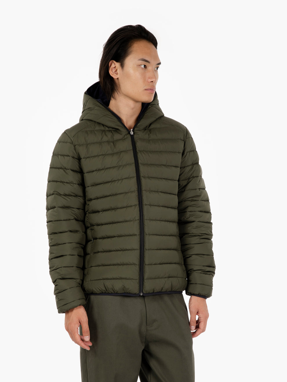 Hooded jacket Ezra navy / green