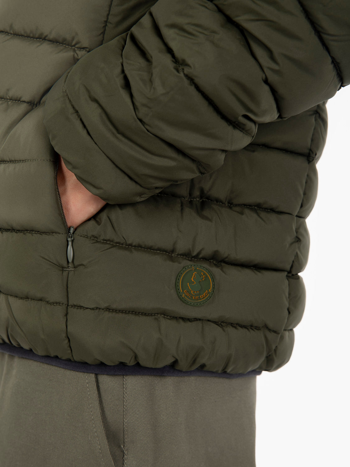 Hooded jacket Ezra navy / green