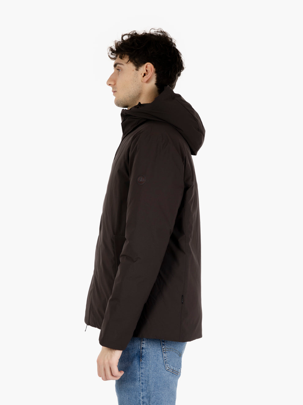 Hooded jacket Obione brown / black