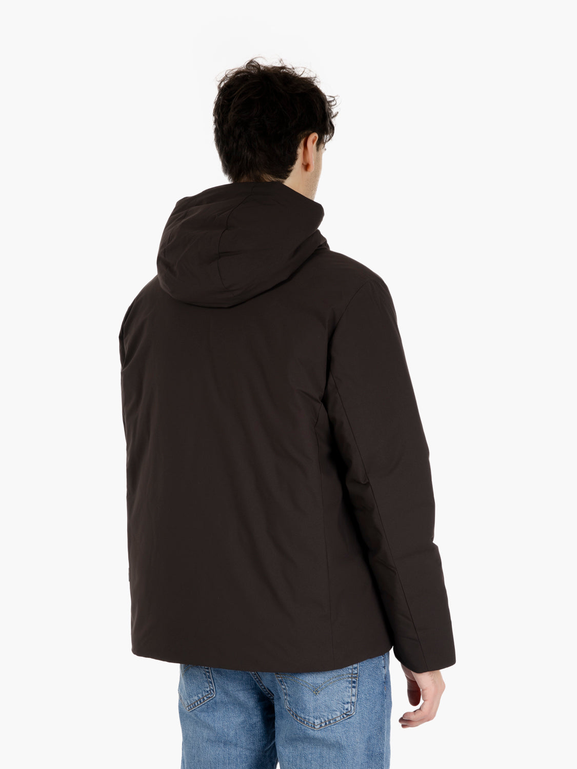 Hooded jacket Obione brown / black