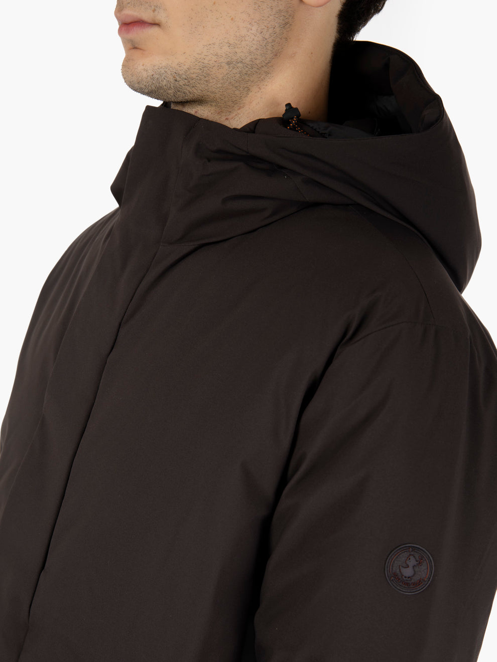 Hooded jacket Obione brown / black