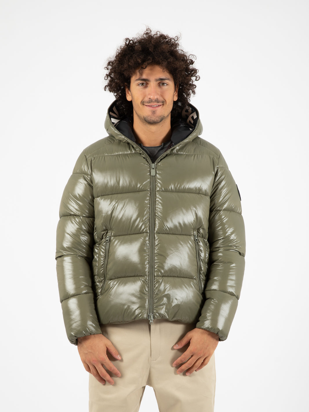 Piumino Luck17 Edgard hooded luaurel green