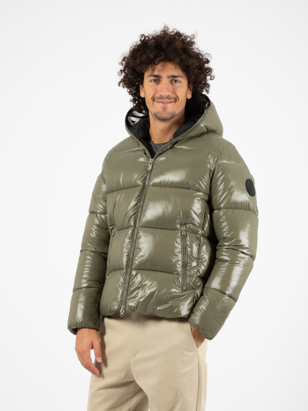 Piumino Luck17 Edgard hooded luaurel green