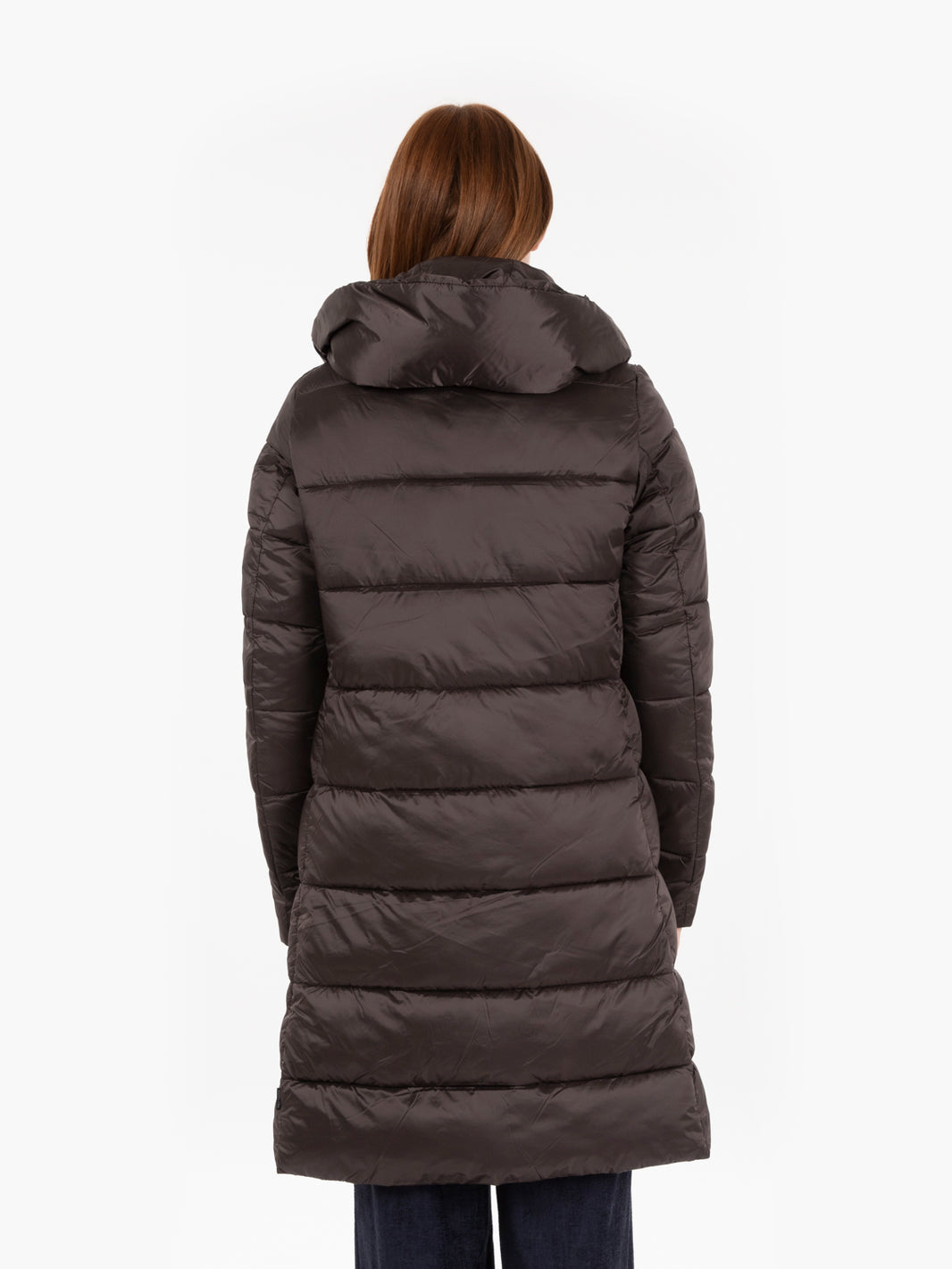 Piumino lungo Lysa hooded coat brown