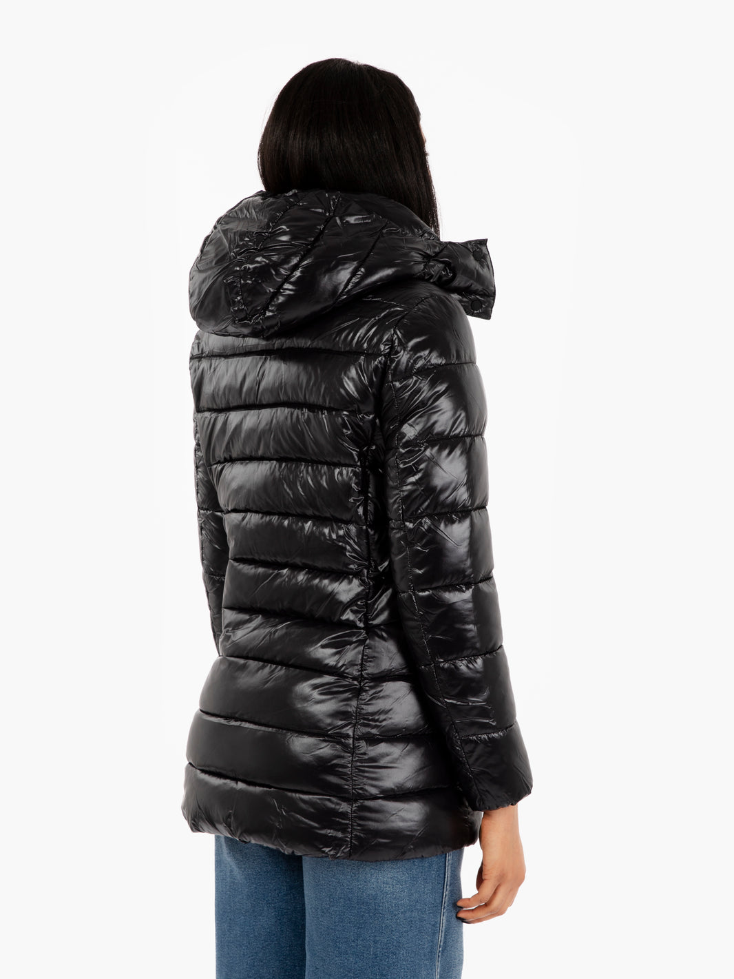 Piumino Marjorie hooded black