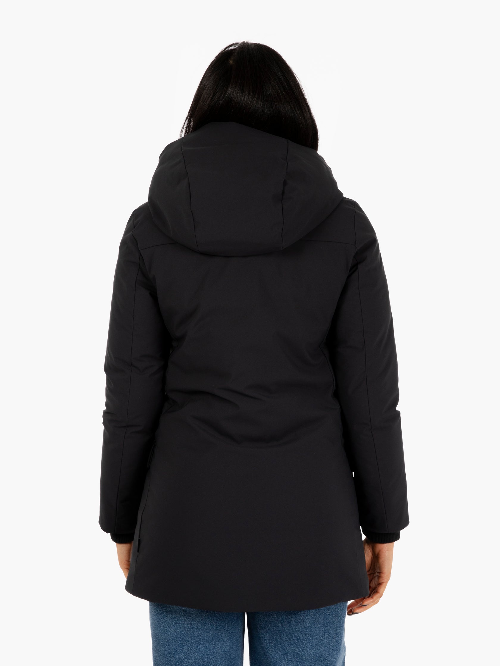 Soleil hooded parka black