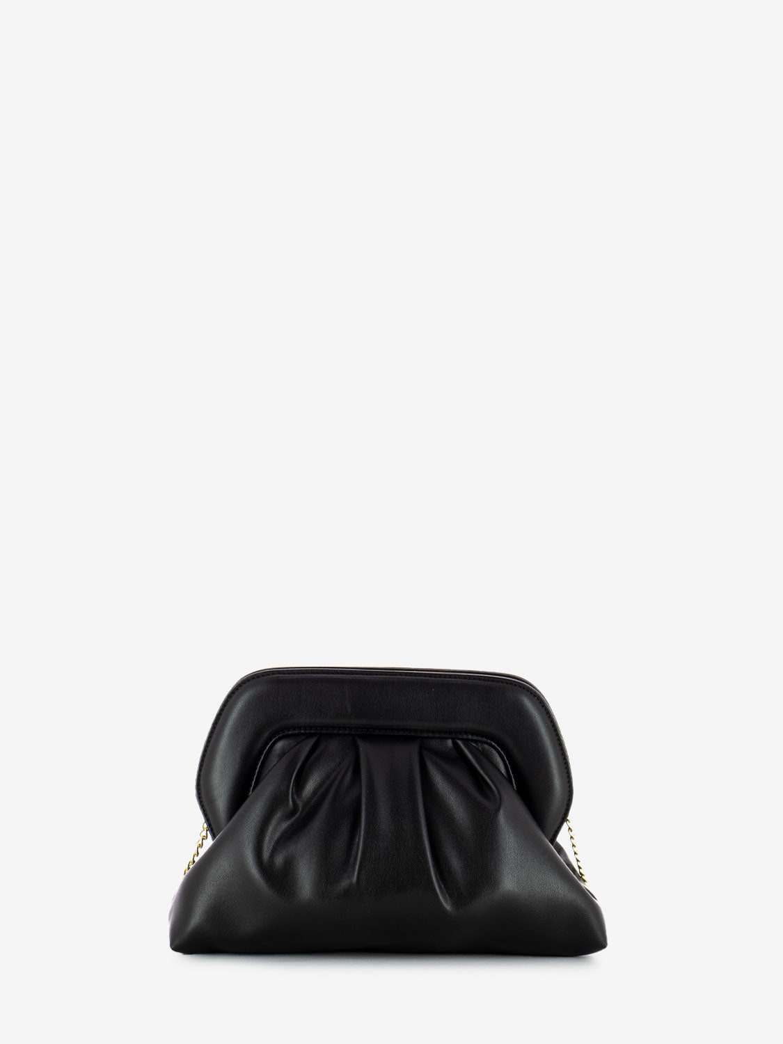 Black eco-leather shoulder bag