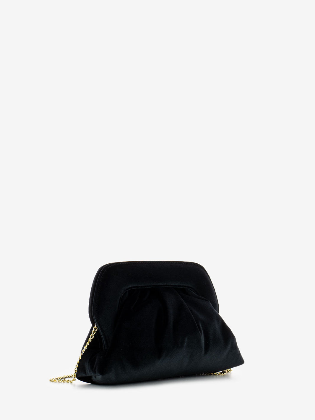 Black velvet shoulder bag