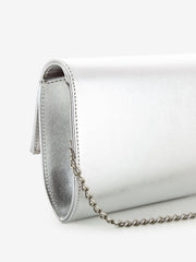 SCARLETT - Borsetta bracciale strass metal argento