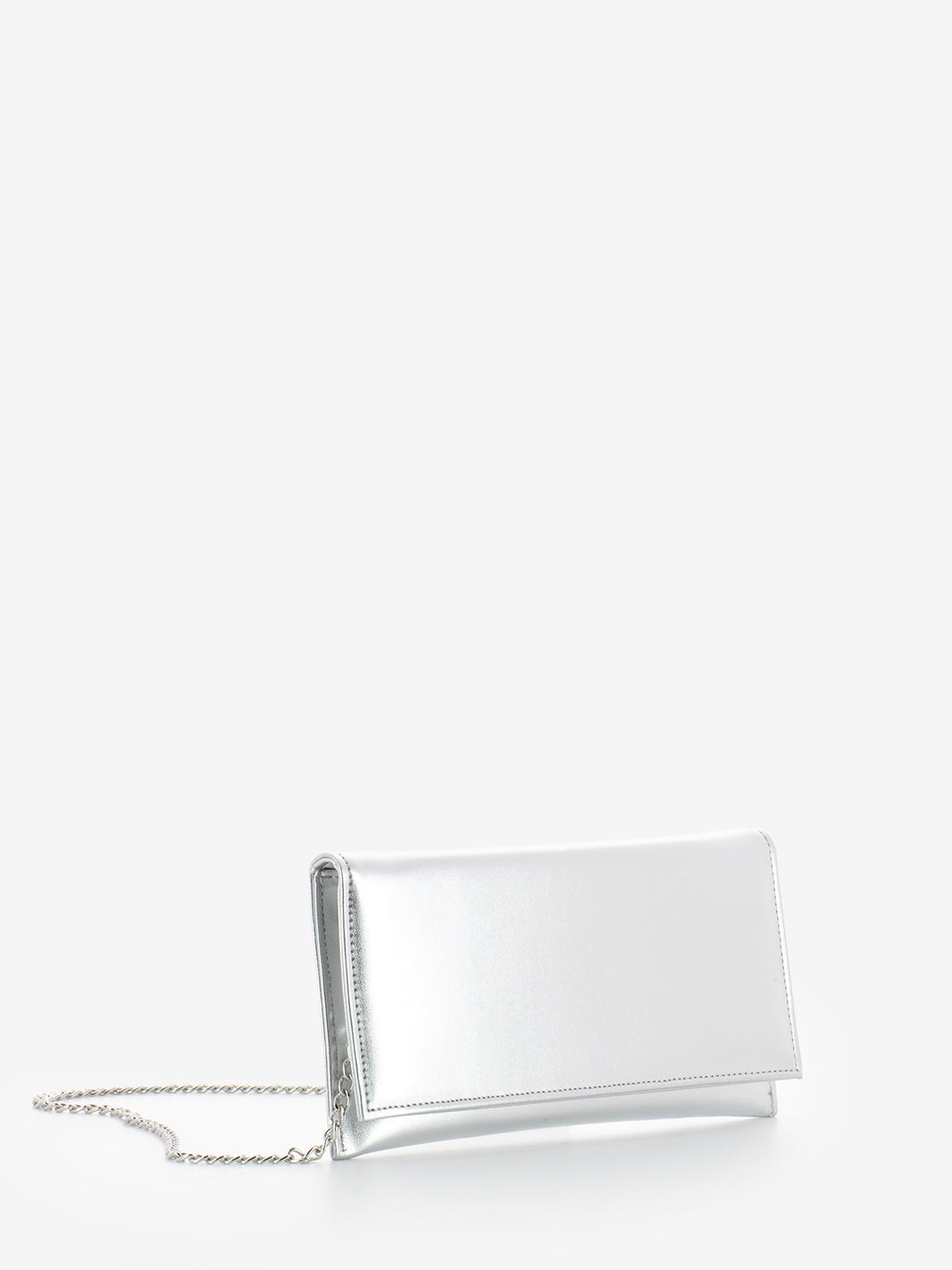 Pochette con catena metal argento