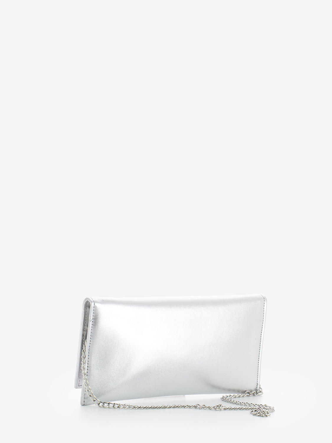 Pochette con catena metal argento