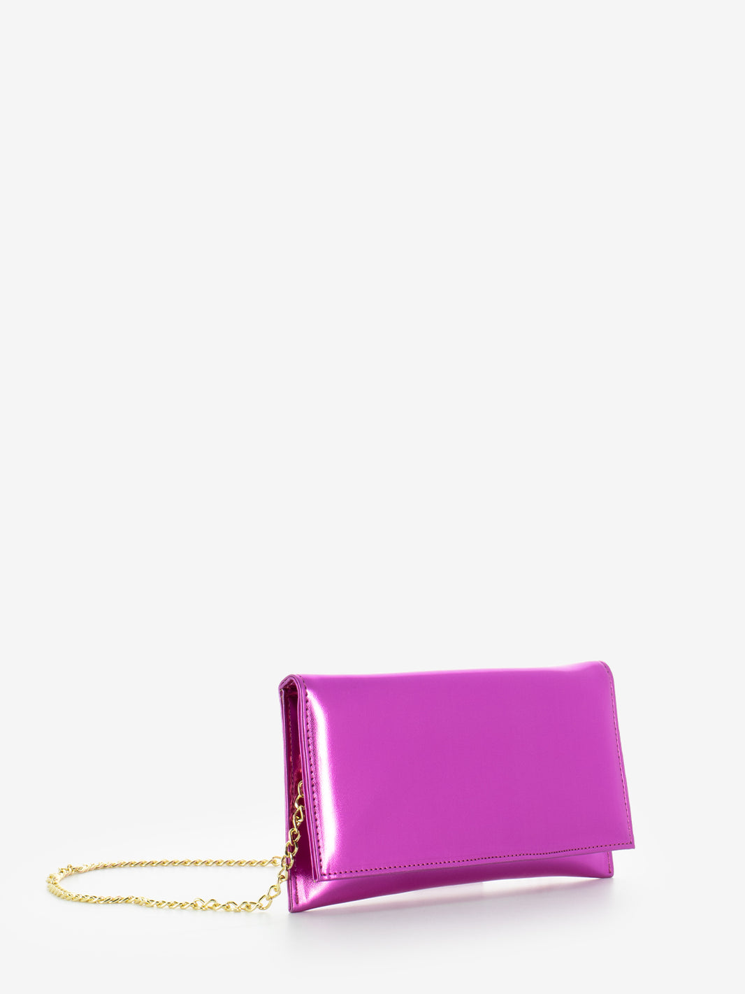 Pochette con catena metal fuxia