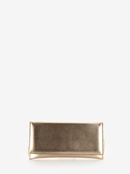 Pochette con catena metal platino
