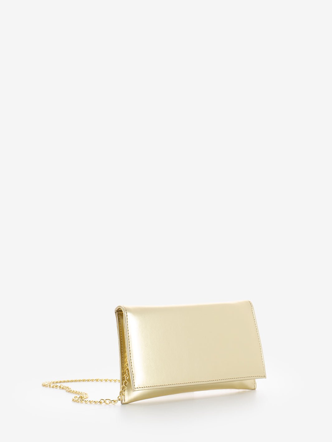 Pochette con catena metal platino