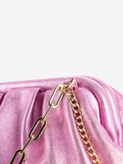 SCARLETT - Pochette con catena metal rosa