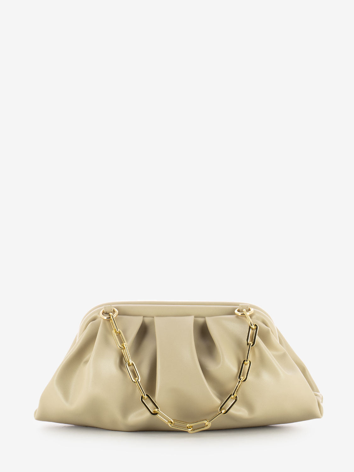 Pochette con catena soft beige