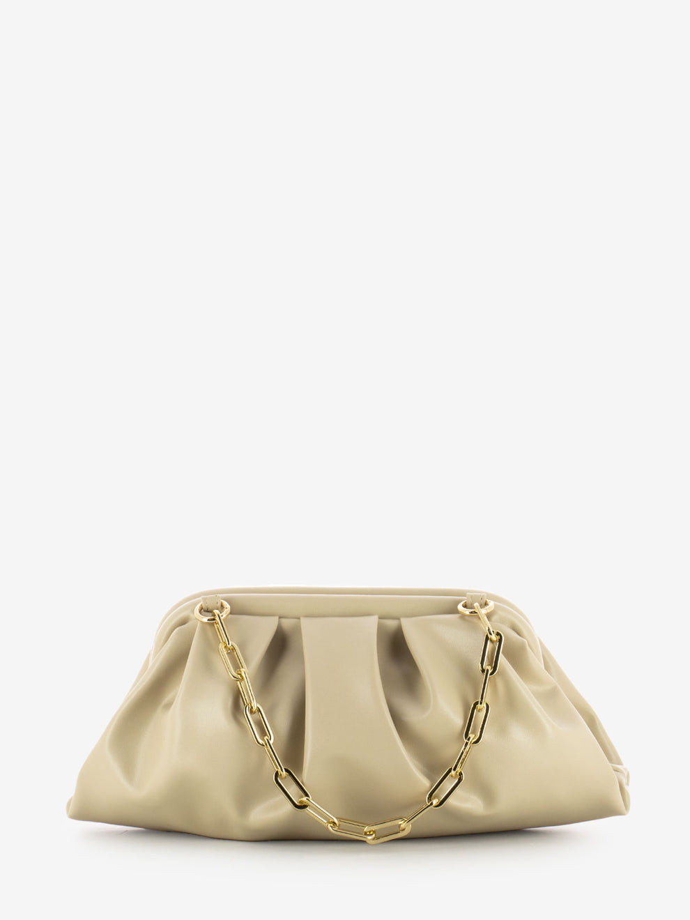 Pochette con catena soft beige