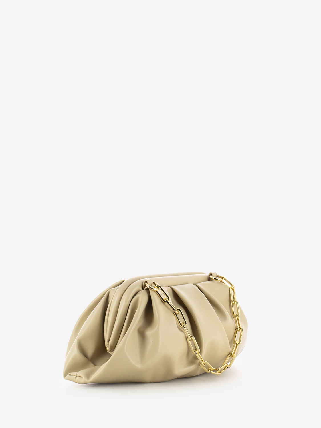 Pochette con catena soft beige