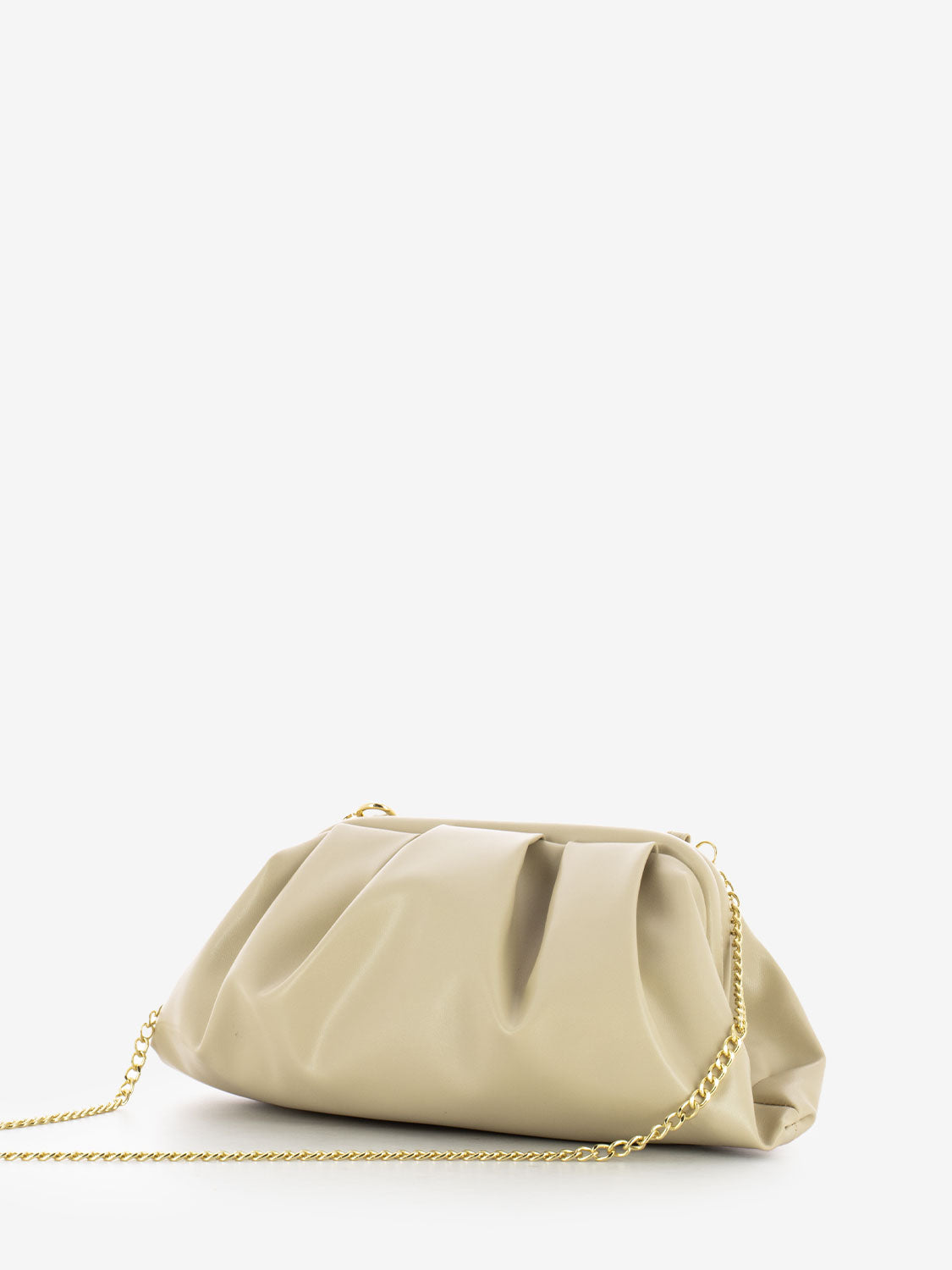 Pochette con catena soft beige