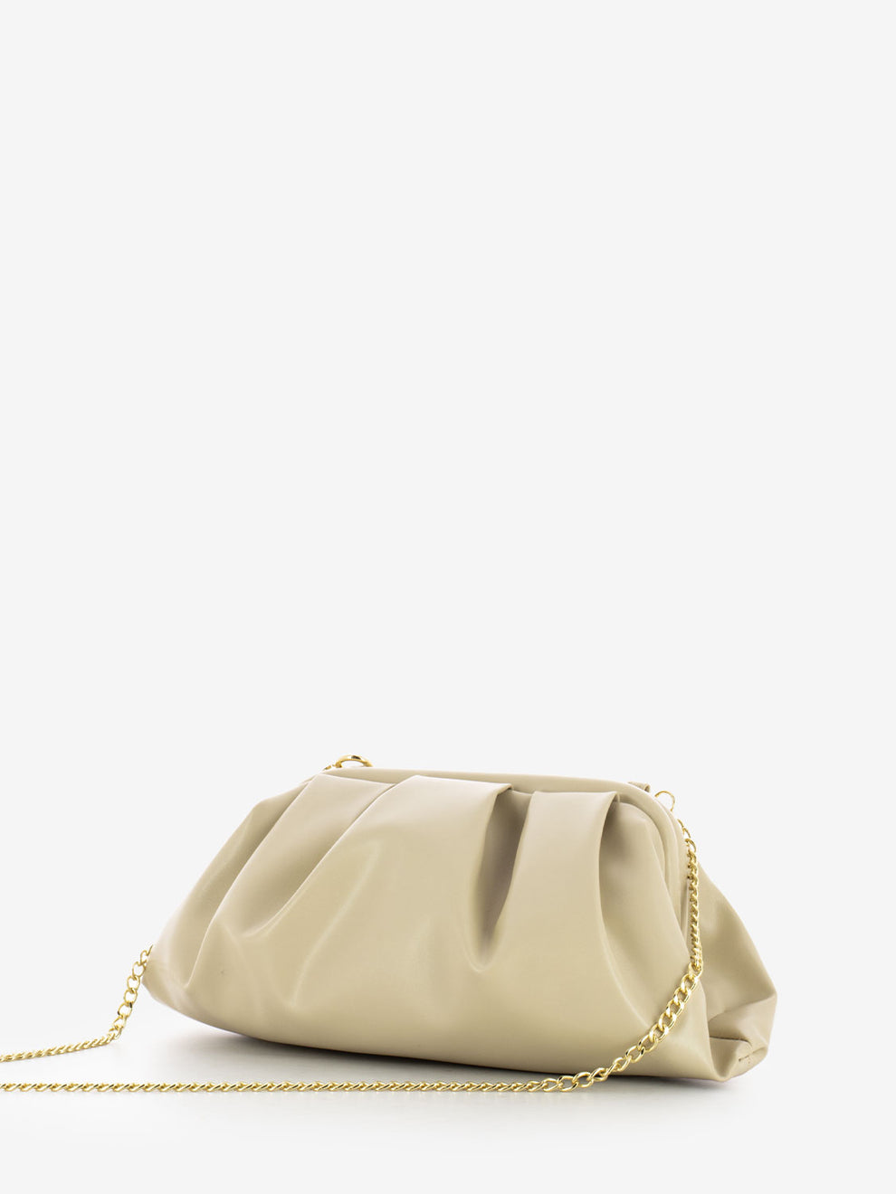 Pochette con catena soft beige