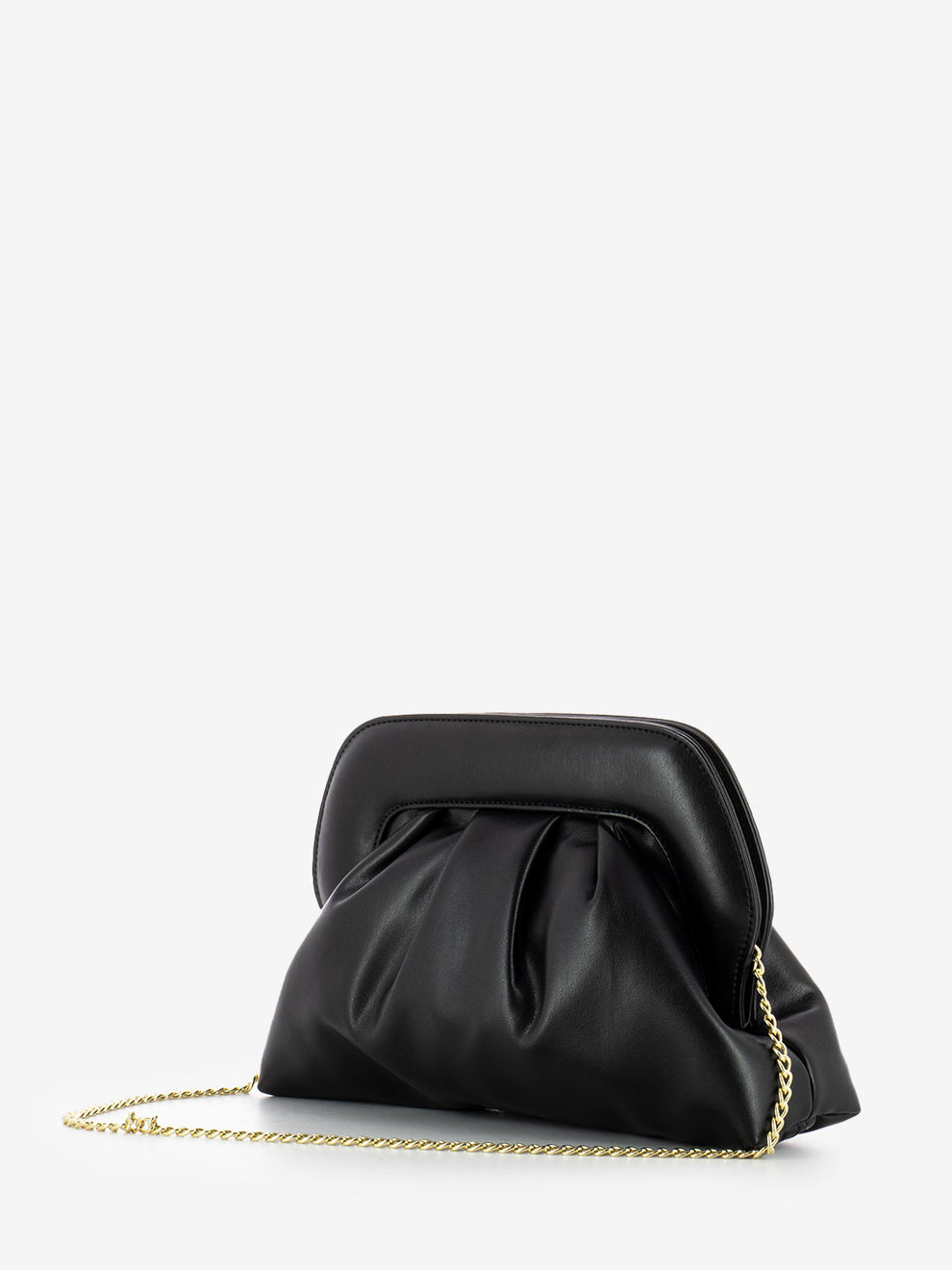 Pochette con catena soft black