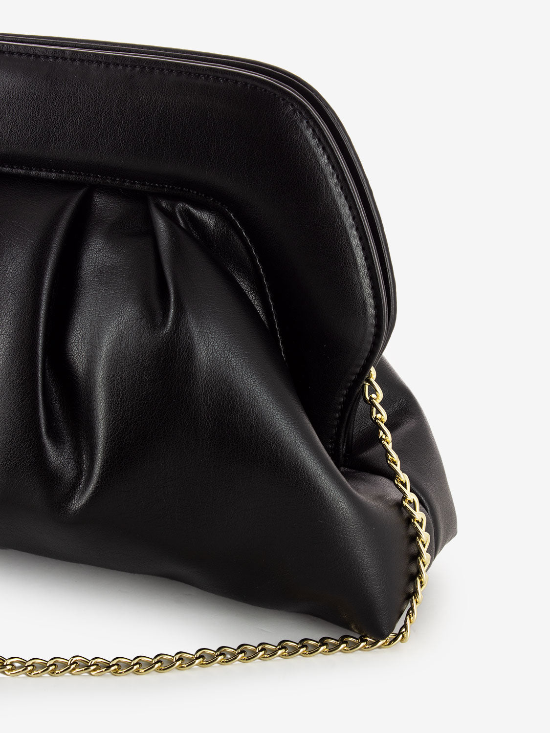 Pochette con catena soft black