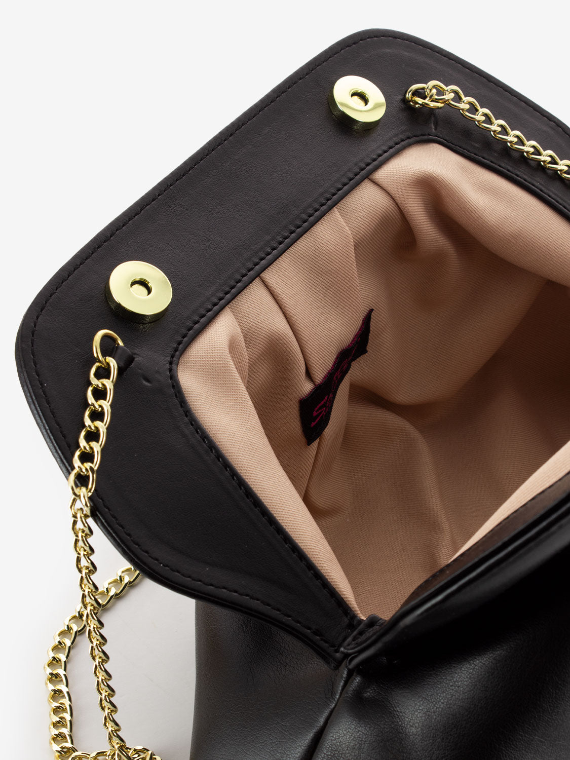 Pochette con catena soft black