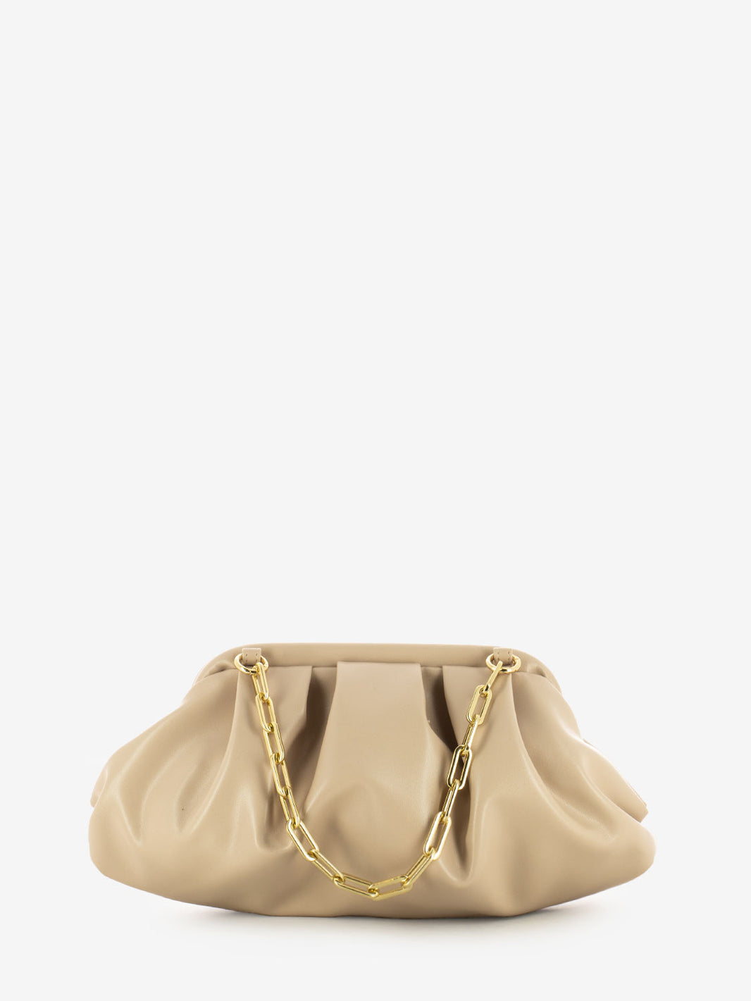 Clutch with soft nude chain