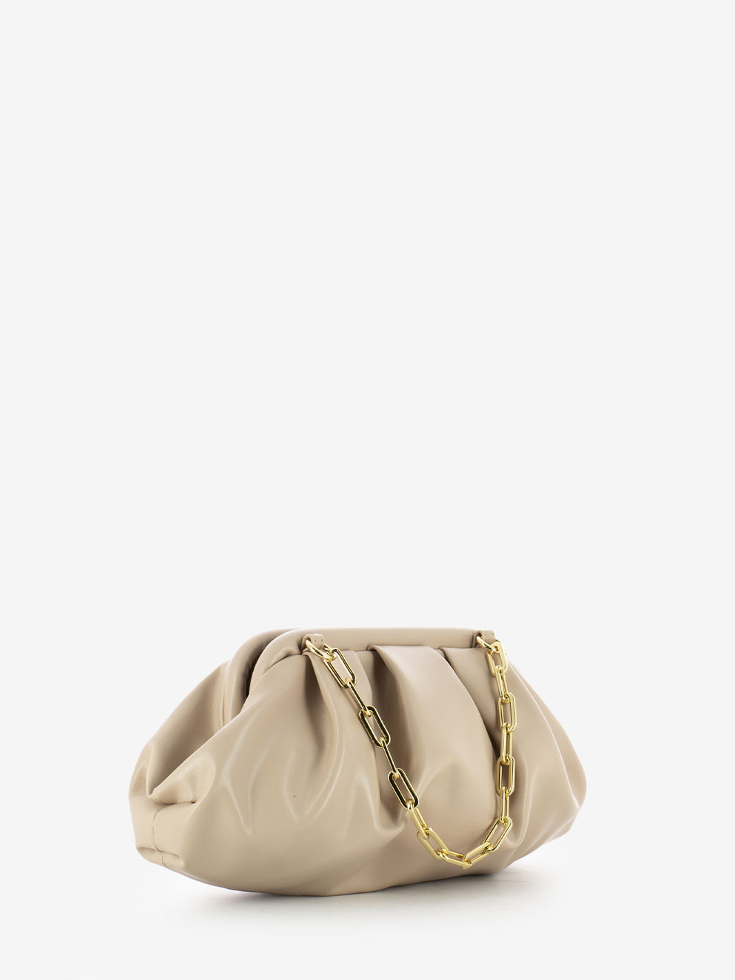 Clutch with soft nude chain