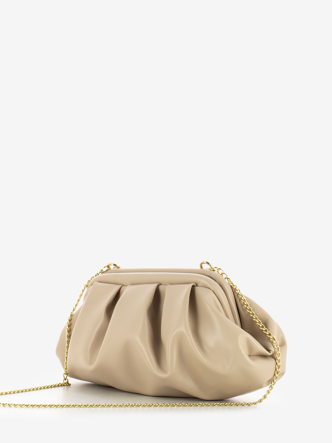 Clutch with soft nude chain