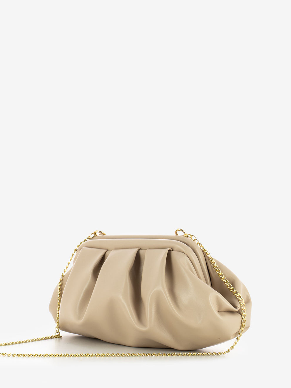 Clutch with soft nude chain