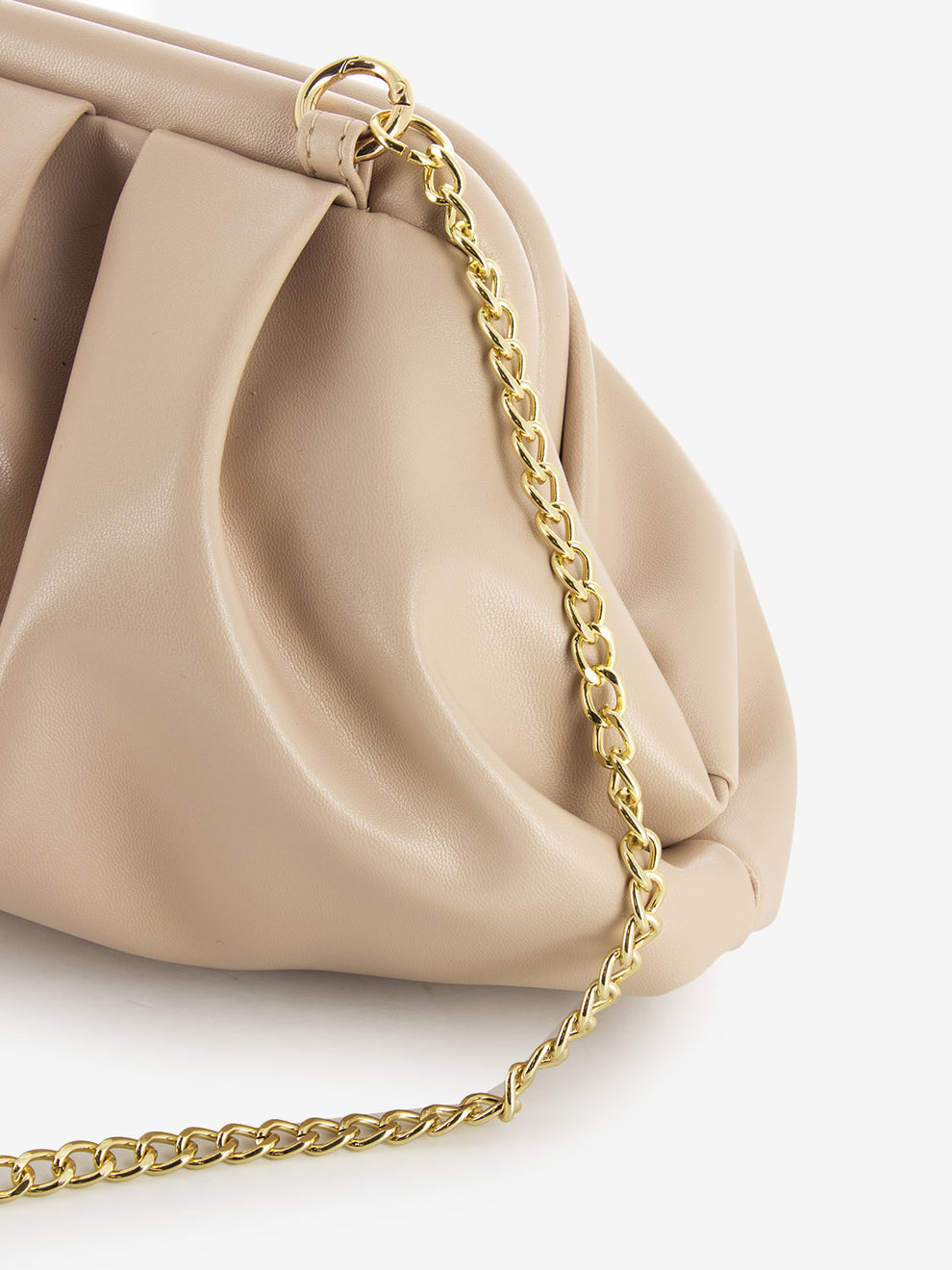 Clutch with soft nude chain