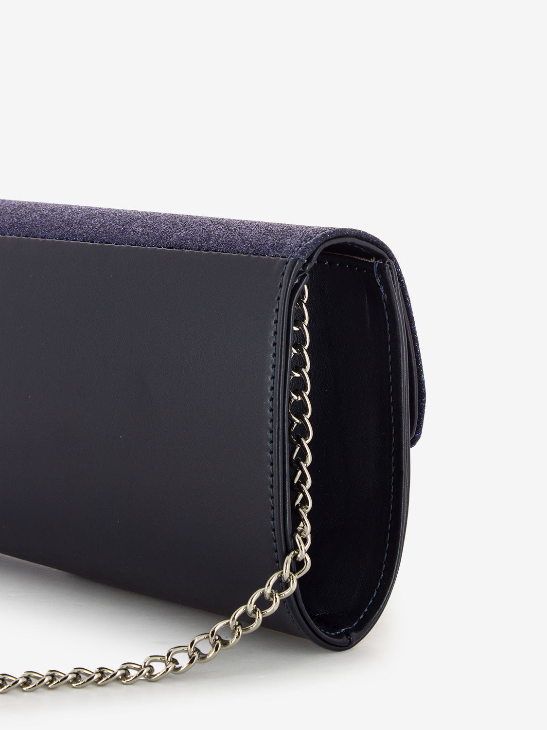 Pochette elegante strass blu