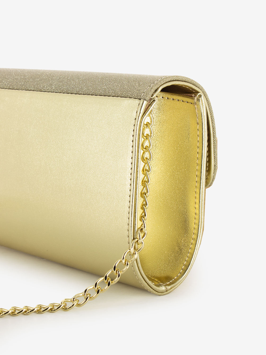 Pochette elegante strass platino