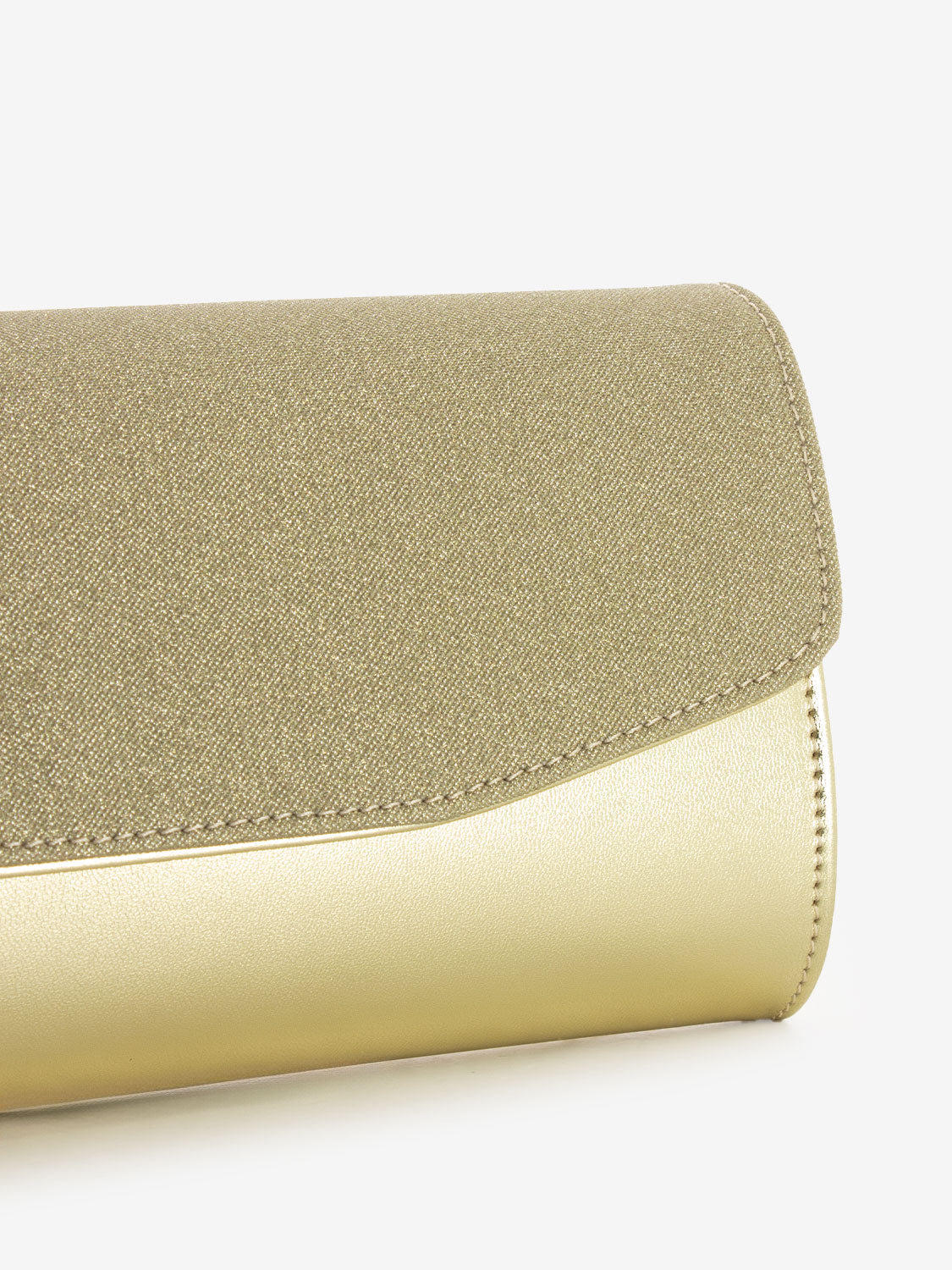Pochette elegante strass platino