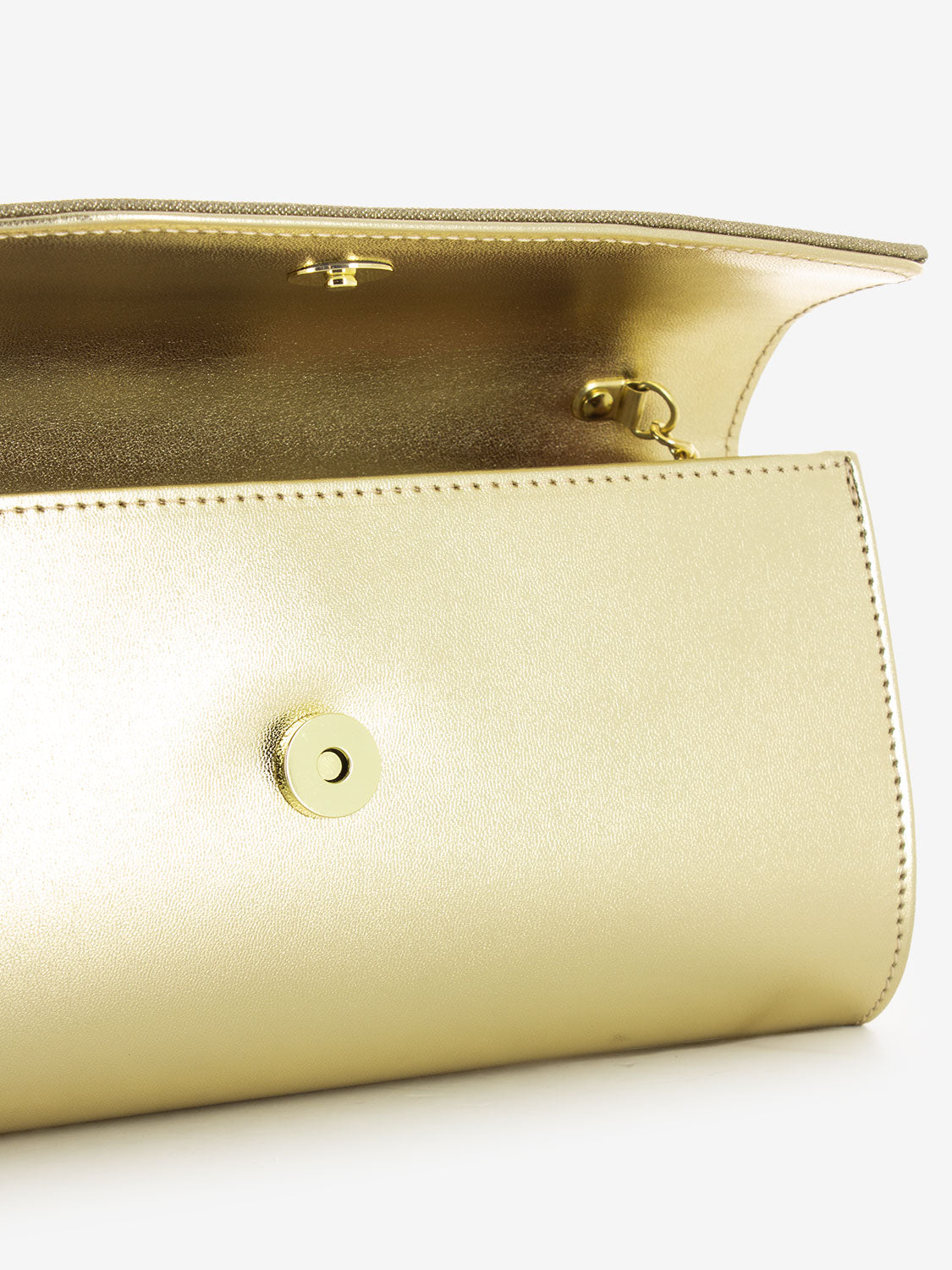 Pochette elegante strass platino