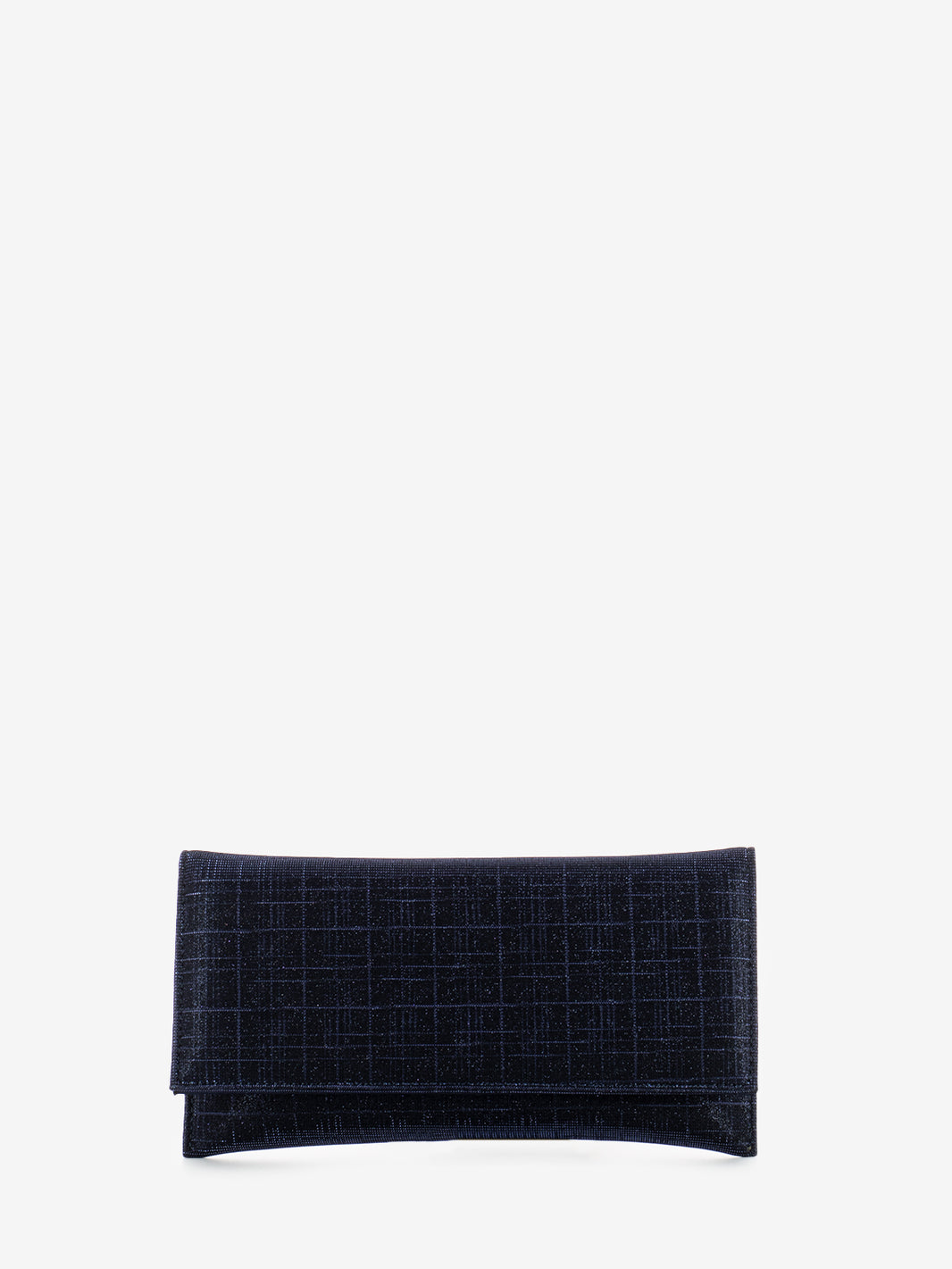 Pochette in mesh glitter blu