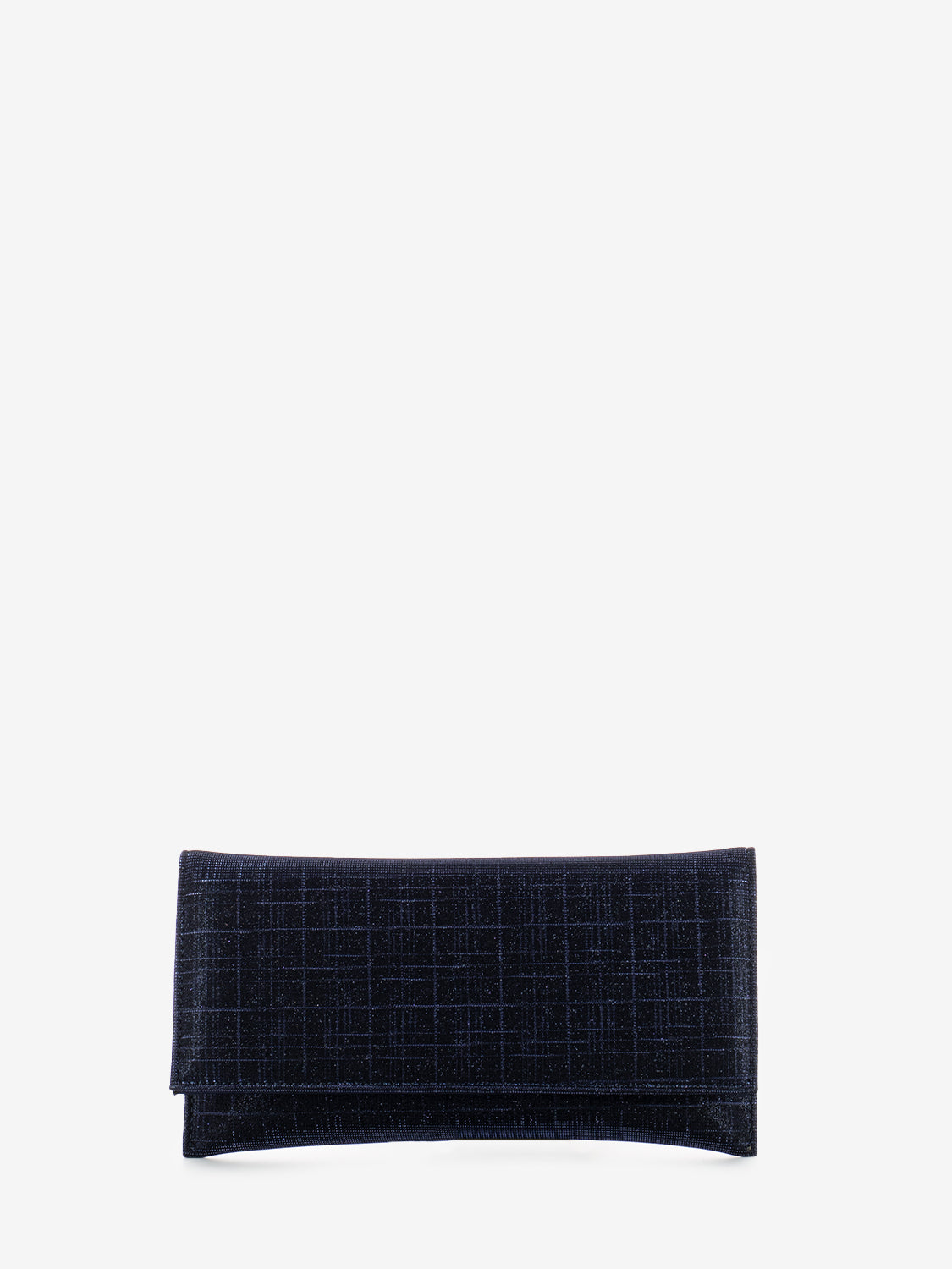 Pochette in mesh glitter blu