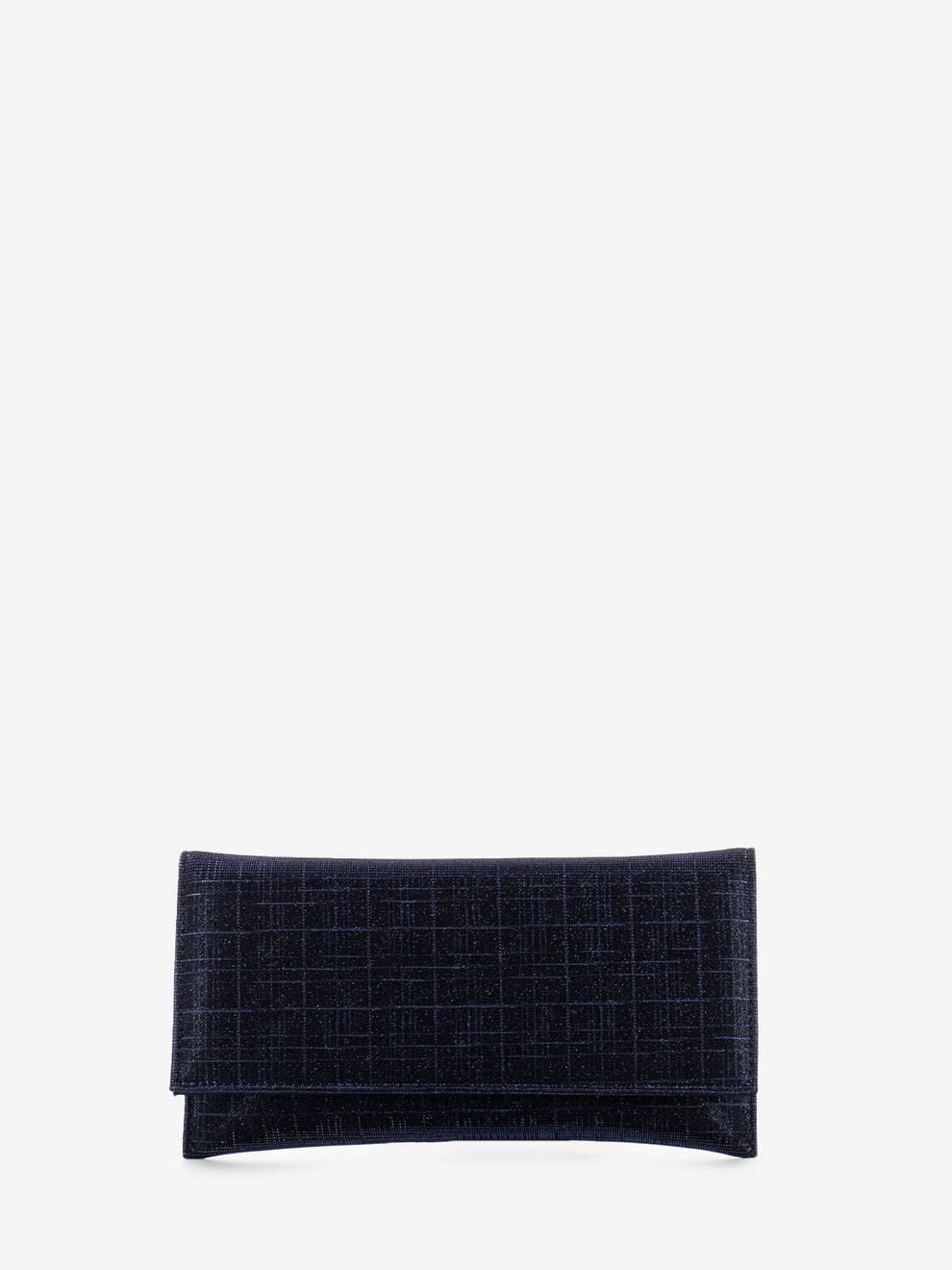 Pochette in mesh glitter blu
