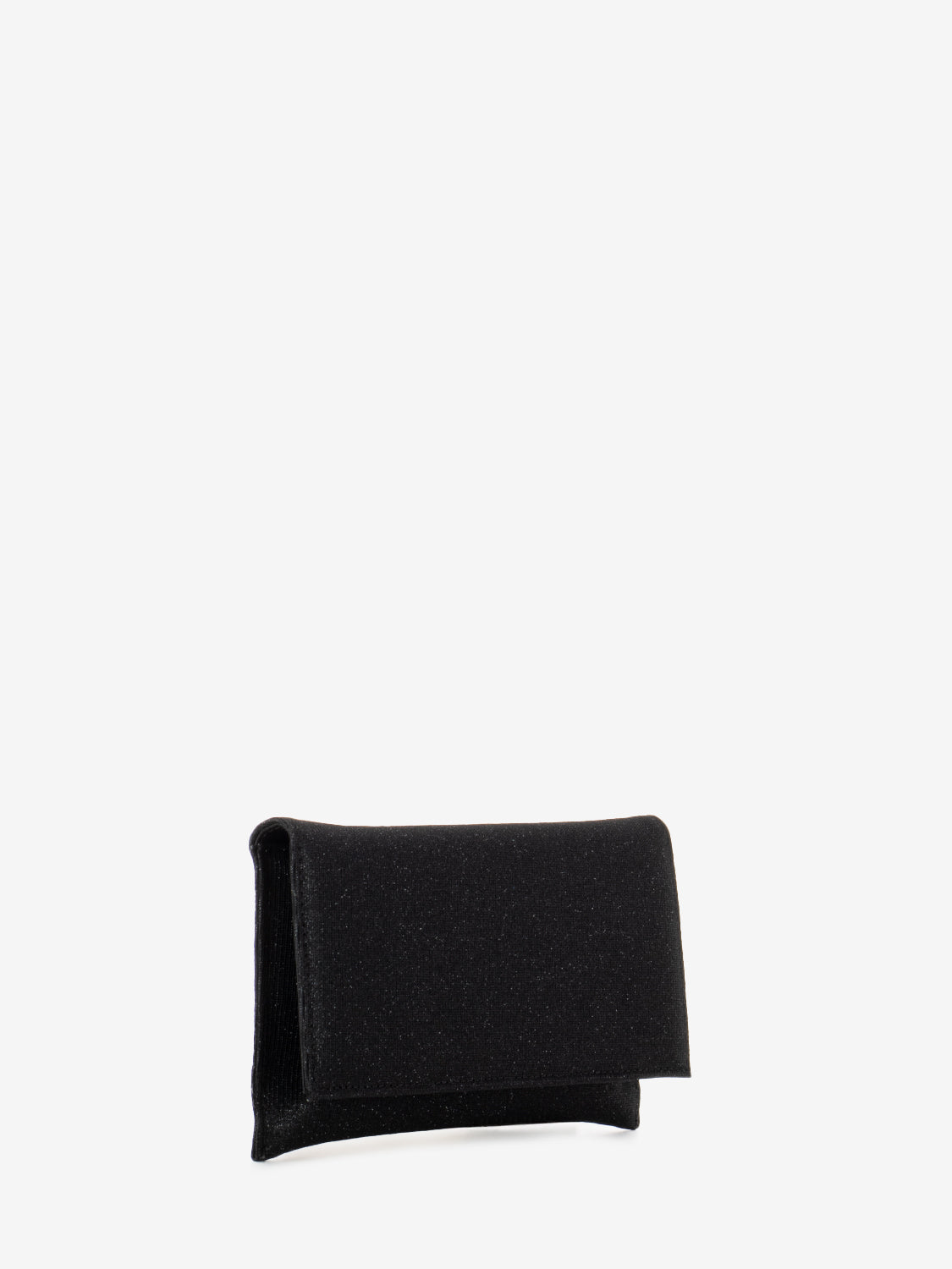 Pochette in mesh glitter nero