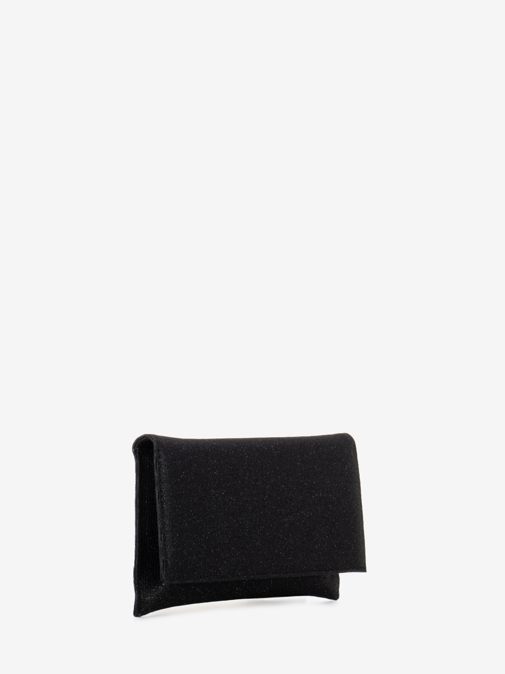 Pochette in mesh glitter nero